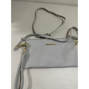 Katie Q NY Wristlet Purse -Gray Cross Body - With Dust Bag- On the Go Slim Cluth